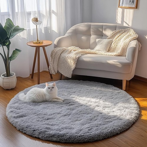 Teppich 160cm rund grau