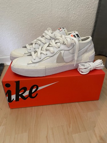 Sacai nike blazer low white - x,