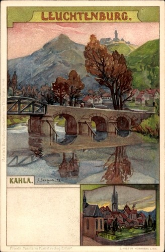 Kahla thüringen - ak, in