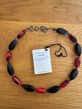 Langani Halskette rot/schwarz ca.50cm nur Einmal getragen
