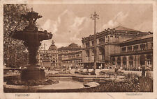 AK Hannover Hauptbahnhof, Brunnen, Oldtimer, 1930er Jahre (2423A06)