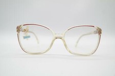 Vintage Stepper SI 201 Transparent Weinrot Oval Brille Brillengestell NOS