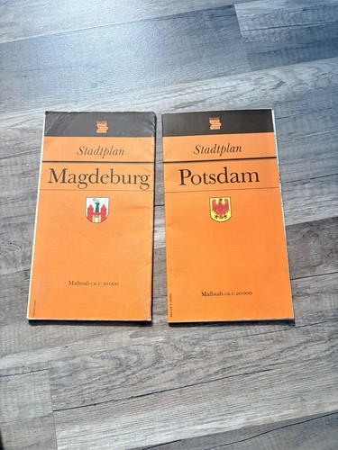 Ddr stadtplan magdeburg - 2x, &