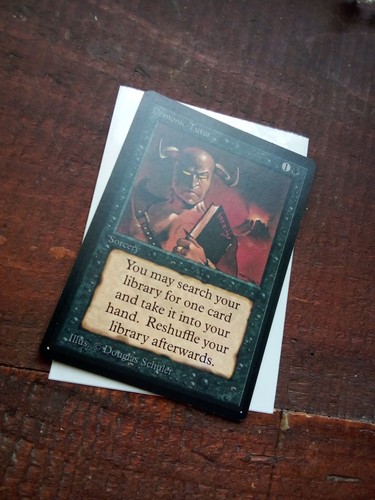 Demonic tutor beta mtg near - demonic,