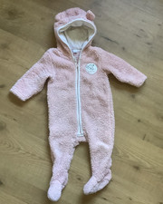 Disney Baby Overall Anzug Gr. 74 m. Kapuze  Teddyfleece Bambi rosa TOP