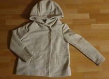 ONLY Mantel Kurzmantel Jacke Wolljacke hell beige Kapuze Reißv. S 36