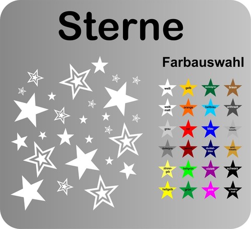 Sterne fensterbild auto - sterne,