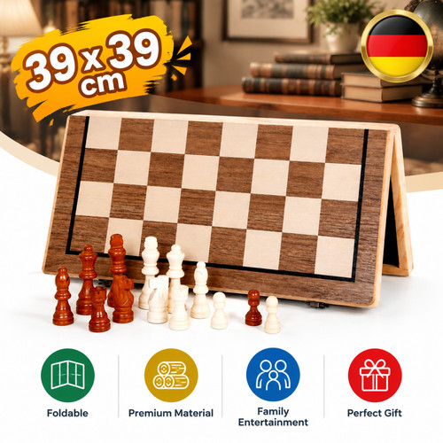 Schachspiel 39 cm - schachspiel,