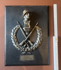 Altes Reservisten Wandbild Soldat mit Stahlhelm Militär Deutsches Reich 1-2WK