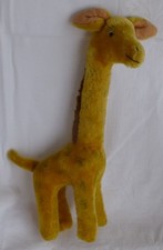 Vintage Mohair Giraffe H: 37 cm 60er Jahre "Sonni" Sonneberg Thüringen