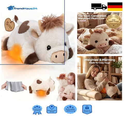 Gewichtete kuh plüschtier - kuh,