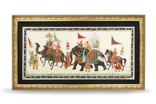 Gerahmte indische seidenkunst - gerahmte,