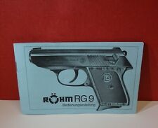 Original alte RÖHM RG 9 Gas Pistole Bedienungsanleitung selten