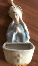 Porzellan Madonnenfigur - Weihwasserbecken 11,5 cm