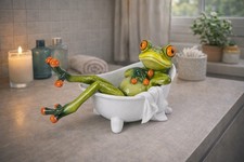 Frosch in Badewanne aus