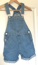 Mädchen kurze Latzhose Jeans