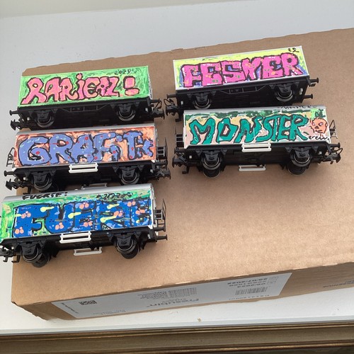 Märklin graffiti güterzug - graffiti, ho