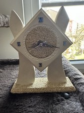 Tischuhr Standuhr analog aus Stein Batteriebetrieben ca. 21 cm hoch