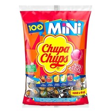 Chupa Chups Mini Classic Lutscher-Beutel 100 Mini-Lollis 5 Geschmäcker