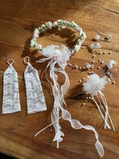 Brautschmuck Brautjungfer Schmuck Haarreif Haarkranz Schleifen Perlchen Spitze