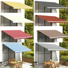 Markisenstoff Markisentuch Markise 3 bis 6m mit Volant UV-Schutz Fertig Genäht