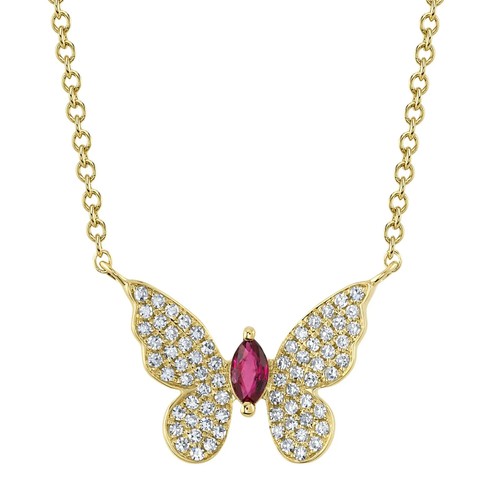 14k gold rubin diamant - gold,