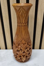 Holz Vase Handgeschnitzt 24cm