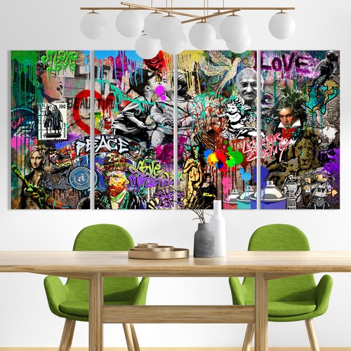 Love peace banksy graffiti - love,