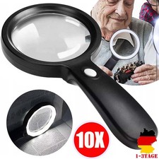 10 Fach Lupe mit 12 LED Licht
