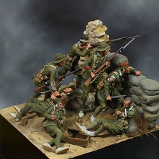 unpainted 54mm  War II soldier