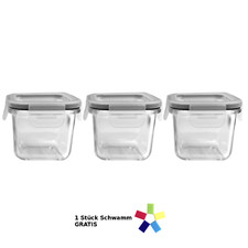 IKEA 365+ Kunststoff Dose mit Deckel Glas Vorratsbehälter 3er SET Küche 180ml