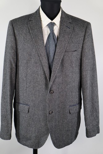 Stones blau graues tweed sakko - blau-graues, tweed-sakko