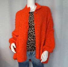 Boucle strickjacke grobstrick - boucle,