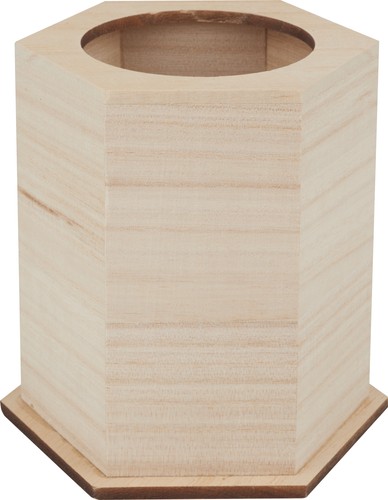 Vbs holz stiftebox sechseckig - holz-stiftebox,,