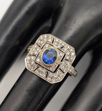 Saphir Brillant Damen Ring