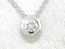 Brillant Anhänger Kette 585 Weißgold 14Kt Collier Solitär  Brillant 0,16ct TW Si