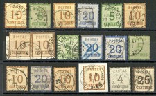 Elsass-Lothringen: Lot gestempelt auf voller Steckkarte