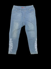 JEANS / SWEAT JEANS 3/4 TEL  MIT STICKEREI   GR 38 #  SCHMUCKJAGD
