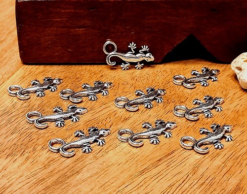 Eidechsen echse charms - 10,