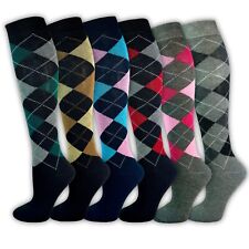 6 Paar Kniestrümpfe Socken Damen Mädchen Damensocken Reitsocken Reitstrümpfe