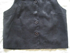 VINTAGE Weste Kellner SATIN schwarz ROSENMOTIV EDEL Street One 36 Knöpfe