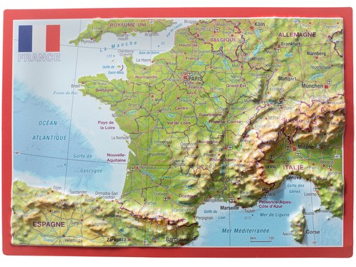 Reliefpostkarte frankreich - reliefpostkarte,