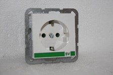 Gira System Standard 55 SV (Sicherheitsversorgung) Steckdose reinweiß glänzend