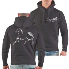 Herren Kapuzenpullover Pferde