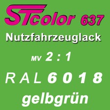 8,5 kg STC 2K HS Autolack VOC 2:1 RAL 6018 gelbgrün NFZ LKW Lack Set mit Härter