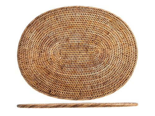 Tischset 45x35 oval rattan - h&h,