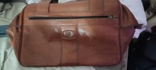 Vintage 1970er Leder Duffel Bag –Schloss Sporttasche (L) 50cm x (B)20cm(H) 30cm