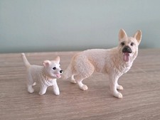 Schleich Weißer Schäferhund mit Welpe ◇◇ Sonderedition 