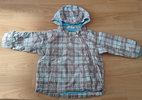 Jungen jacke grau blau kariert - jacke, grau/blau