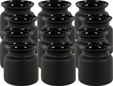 12 Stück Vasen schwarz aus